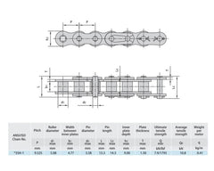 Burromax | Chain, #35-90 w/ Master Link | Fits TT1000R