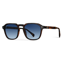 Brown Tortoise/Gradient Blue | Francis | WMP Eyewear Geometric Polarized Sunglasses