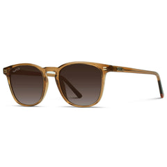 Crystal Brown/Brown Gradient | Nick | WMP Eyewear Square Polarized Sunglasses