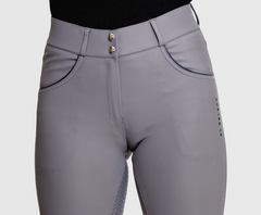 Grey/Navy | KL Select Gabrielle Knee Patch Breeches
