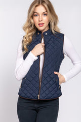 HUNTIQUE | Navy | Quilted Padded Vest