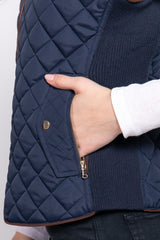 HUNTIQUE | Navy | Quilted Padded Vest