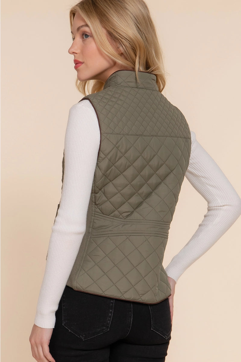 HUNTIQUE | Olive Oil | Quilted Padded Vest