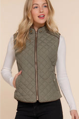 HUNTIQUE | Olive Oil | Quilted Padded Vest