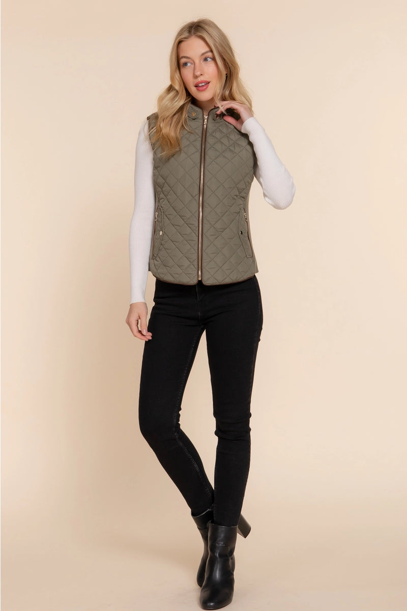 HUNTIQUE | Olive Oil | Quilted Padded Vest