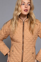 HUNTIQUE | Caramel | Quilted Padded Jacket