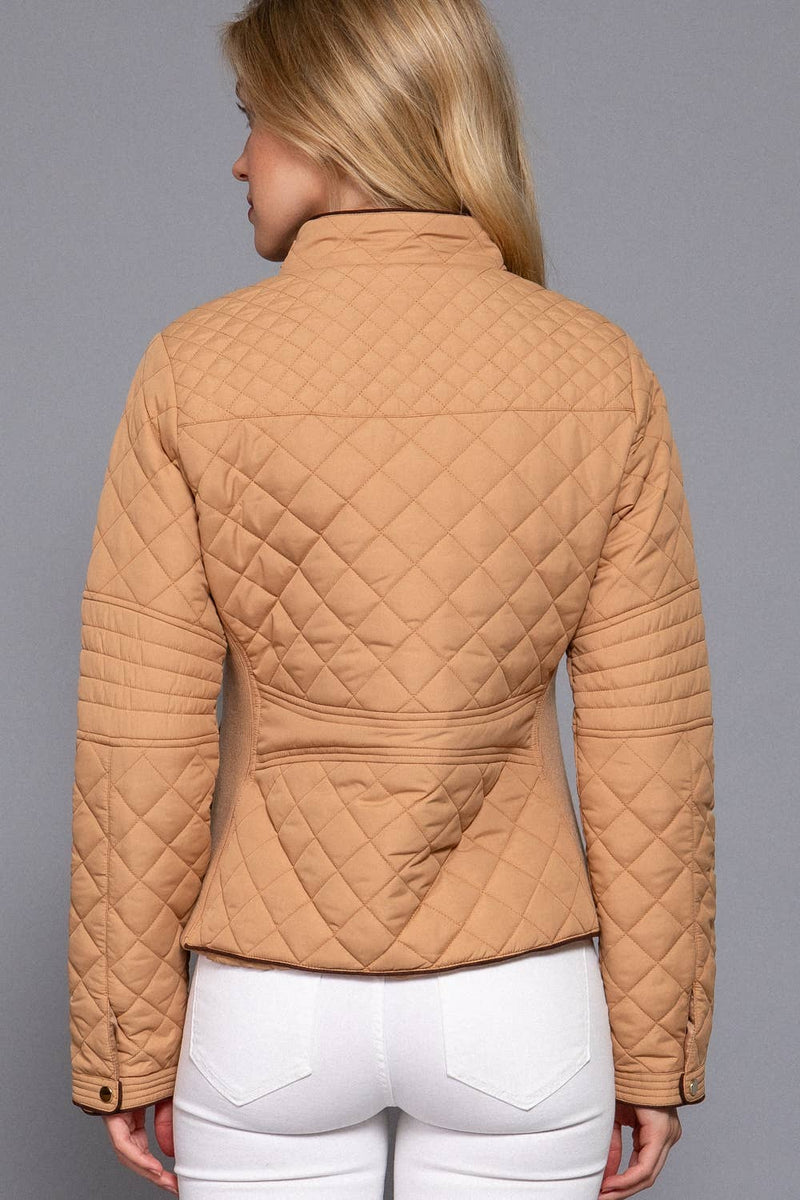 HUNTIQUE | Caramel | Quilted Padded Jacket