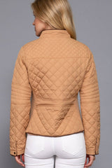 HUNTIQUE | Caramel | Quilted Padded Jacket