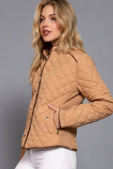 HUNTIQUE | Caramel | Quilted Padded Jacket