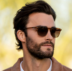 Crystal Brown/Brown Gradient | Nick | WMP Eyewear Square Polarized Sunglasses