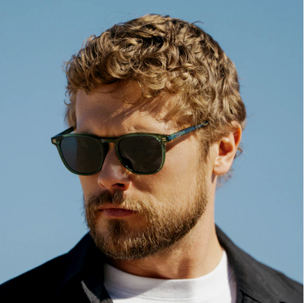 Emerald Green/Black Lens | Francis | WMP Eyewear Geometric Frame Polarized Sunglasses
