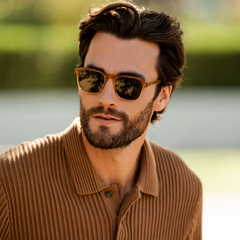 Tortoise/Smoke Green | Francis | WMP Eyewear Geometric Polarized Sunglasses