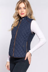 HUNTIQUE | Navy | Quilted Padded Vest