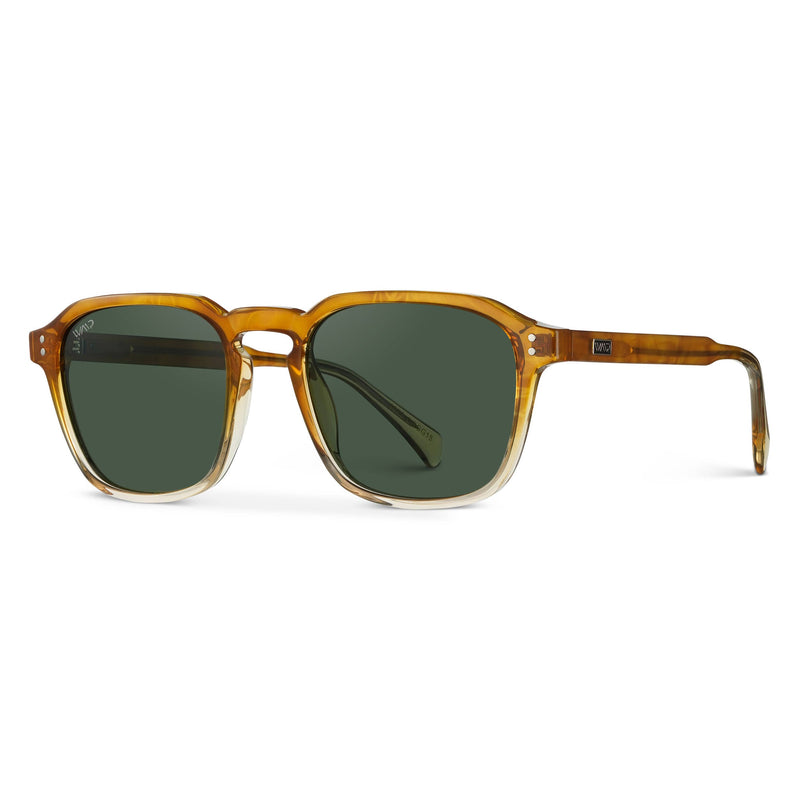 Tortoise/Smoke Green | Francis | WMP Eyewear Geometric Polarized Sunglasses