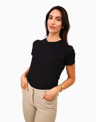 EQUISITE | Jet Black | Hallie Short Sleeve