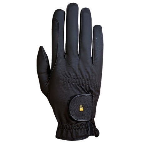 White background with a black roeckl junior riding glove 