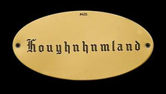 #425, Oval Name Plate, 2-1/4