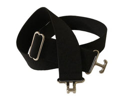 Thin Black + Silver Elastic Belt