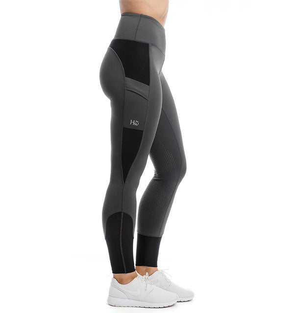 CHARCOAL - Horseware Silicon Riding Tights