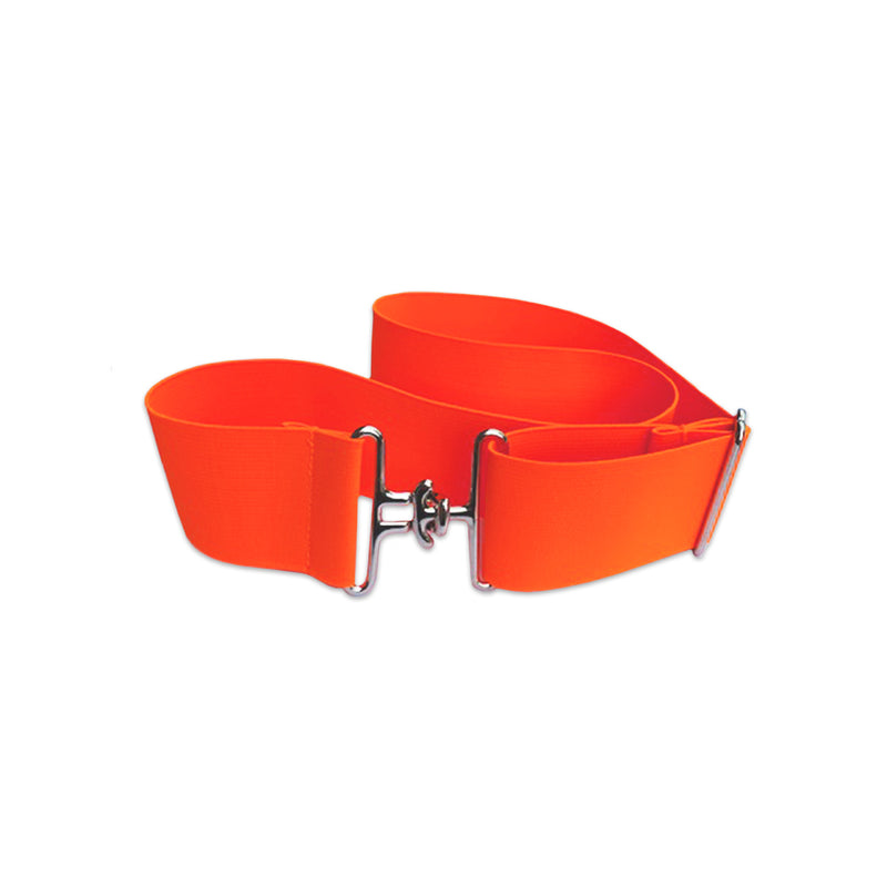Neon Orange + Silver Elastic Belt