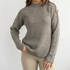 Birch | TKEQ High Collar Sweater