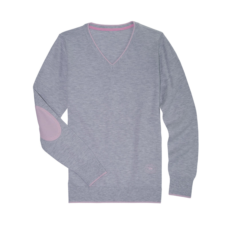 Light Grey "Trey" V-Neck Sweater