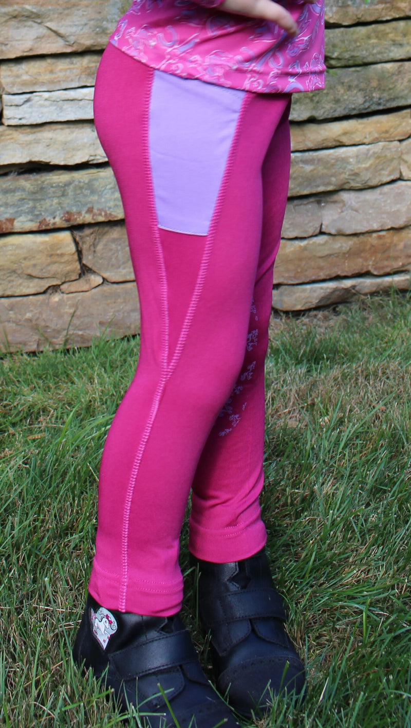 Belle & Bow Riding Tights- Pink